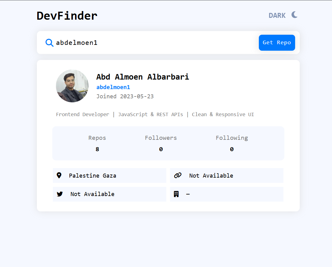 github Searcher preview